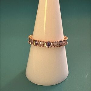 Elegant Gold and Purple Women's Ring